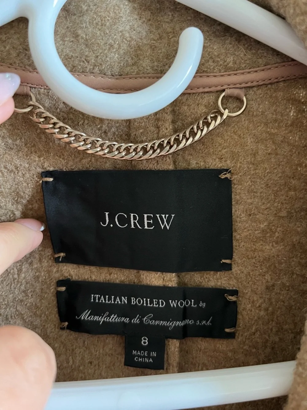 J.Crew 100% Wool Camel Coat – Classic Tailored Topcoat - Picture 4 of 8
